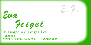 eva feigel business card